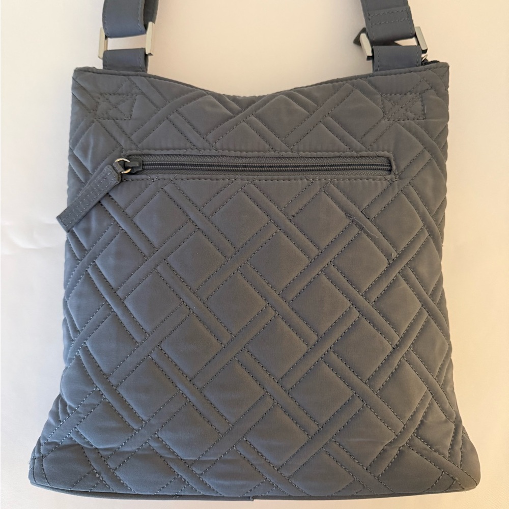 Vera Bradley Microfiber Crossbody Bag Gray - Picture 4 of 16